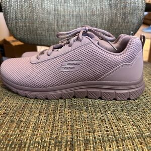 Skechers Purple Athletic Shoes with Breathable Mesh